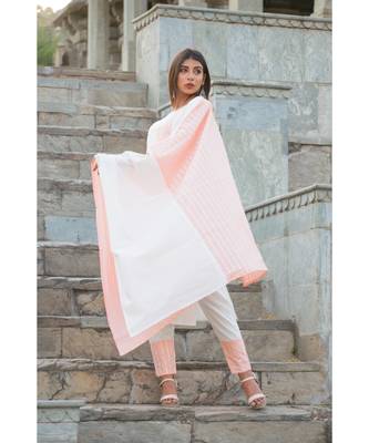 off white printed cotton kurti 3