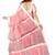 Baby Pink Color Net & Satin Patta  Saree With Blouse