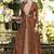 Brown Woven Satin Salwar