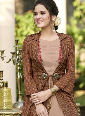 Brown Woven Satin Salwar 2