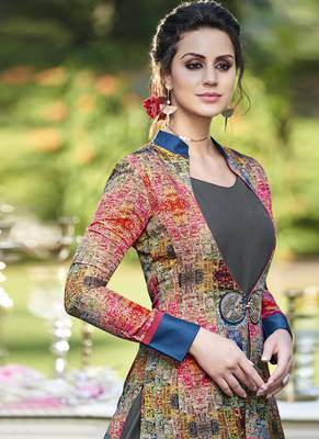 Grey Woven Tussar Salwar 4