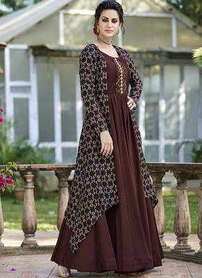 Coffee Woven Tussar Salwar 2