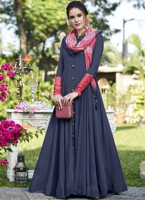 Blue Woven Silk Salwar 1