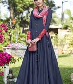 Blue Woven Silk Salwar