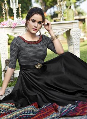 Black Woven Satin Salwar 2