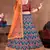 Navy Blue Thread, Dori, Zari, & Sequins Embroidered with stonework Mulberry Silk Semi Stitched Lehenga choli for wedding