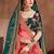 Dazzling Dark Green Dori, Sequins, and Thread Embroidered Taffeta Silk Fabric Designer Lehenga for wedding