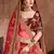 Appetizing Maroon Dori, Sequins, and Thread Embroidered Taffeta Silk Fabric Lehenga choli for Bride