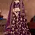 Seductive Purple Dori, Sequins, and Thread Embroidered Taffeta Silk Fabric Designer lehenga for wedding