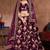 Seductive Purple Dori, Sequins, and Thread Embroidered Taffeta Silk Fabric Designer lehenga for wedding