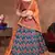 Navy Blue Thread, Dori, Zari, & Sequins Embroidered with stonework Mulberry Silk Semi Stitched Lehenga choli for wedding