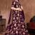 Seductive Purple Dori, Sequins, and Thread Embroidered Taffeta Silk Fabric Designer lehenga for wedding