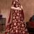 Appetizing Maroon Dori, Sequins, and Thread Embroidered Taffeta Silk Fabric Lehenga choli for Bride