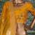 Glamorous Mustard Dori, Zari, and Sequins Embroidered Thai Silk fabric wedding lehenga for bride