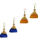 Multicolor combo silk thread earrings