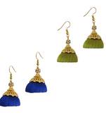 Multicolor combo silk thread earrings