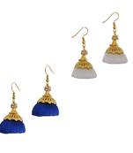 Multicolor combo silk thread earrings