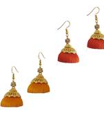 Multicolor combo silk thread earrings