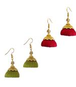 Multicolor combo silk thread earrings