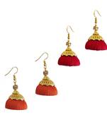 Multicolor combo silk thread earrings