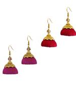Multicolor combo silk thread earrings