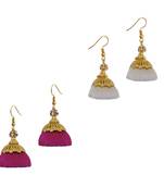 Multicolor combo silk thread earrings