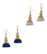 Multicolor combo silk thread earrings