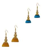 Multicolor combo silk thread earrings