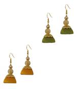 Multicolor combo silk thread earrings