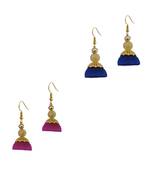 Multicolor combo silk thread earrings