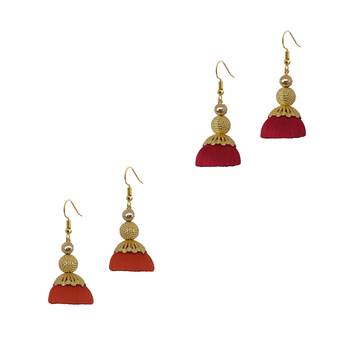 Multicolor combo silk thread earrings 1