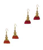 Multicolor combo silk thread earrings