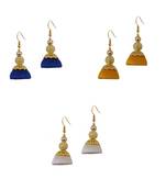 Multicolor combo silk thread earrings