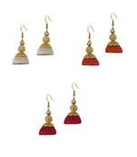 Multicolor combo silk thread earrings