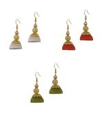 Multicolor combo silk thread earrings