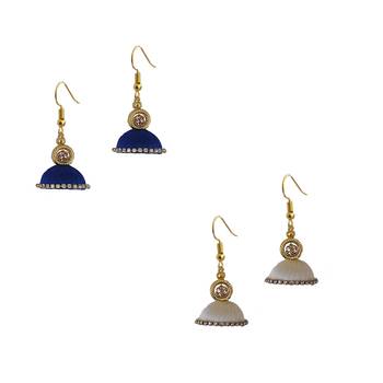 Multicolor combo silk thread earrings 1