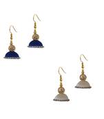 Multicolor combo silk thread earrings