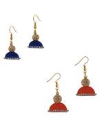 Multicolor combo silk thread earrings