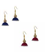 Multicolor combo silk thread earrings