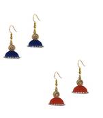 Multicolor combo silk thread earrings