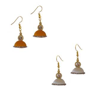 Multicolor combo silk thread earrings 1