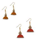 Multicolor combo silk thread earrings