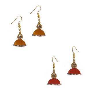 Multicolor combo silk thread earrings 1