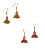 Multicolor combo silk thread earrings