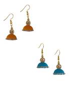 Multicolor combo silk thread earrings