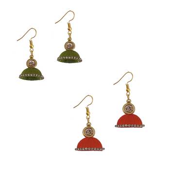 Multicolor combo silk thread earrings 1
