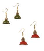 Multicolor combo silk thread earrings