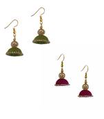 Multicolor combo silk thread earrings