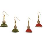 Multicolor combo silk thread earrings