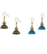 Multicolor combo silk thread earrings